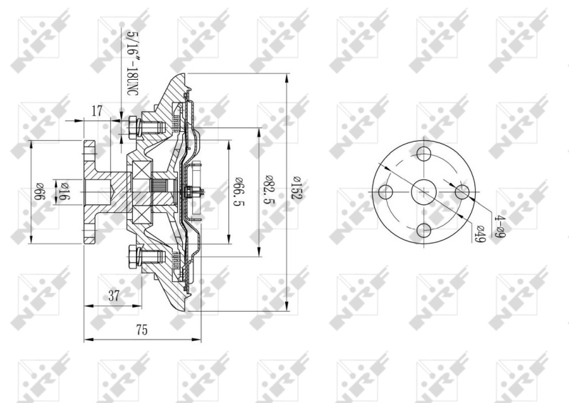 Cupla ventilator radiator