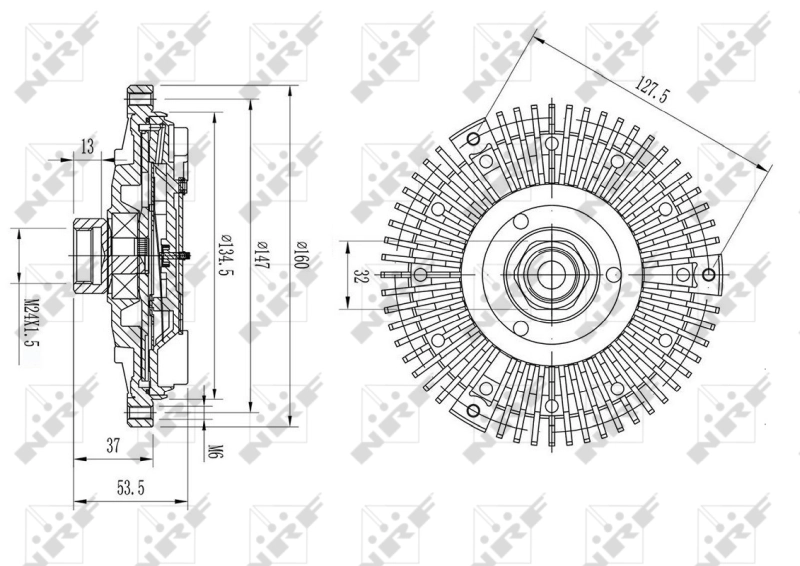 Cupla ventilator radiator