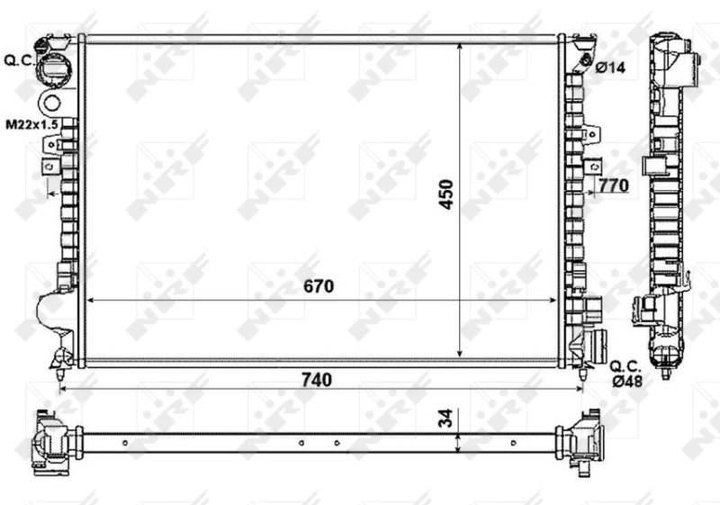 Radiator racire motor