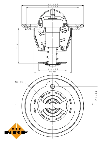Termostat lichid racire