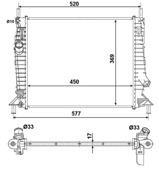Radiator racire motor