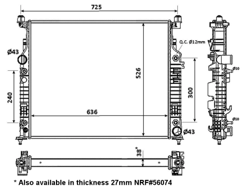 Radiator racire motor