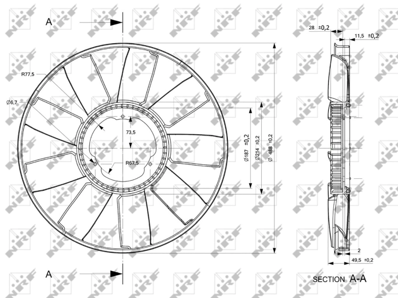 Paleta ventilator racire motor