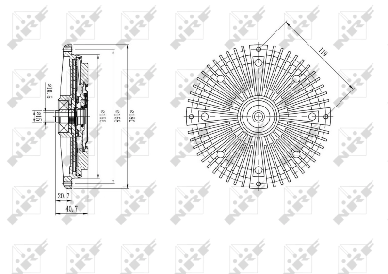 Cupla ventilator radiator