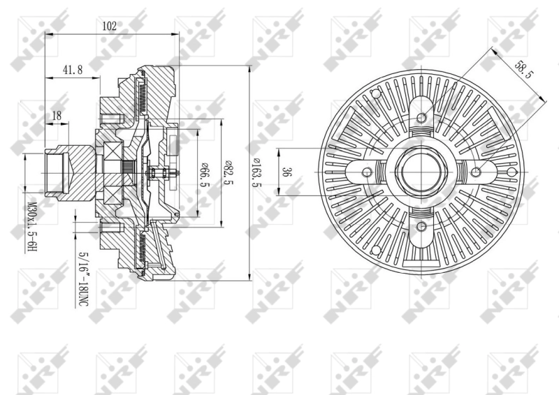 Cupla ventilator radiator