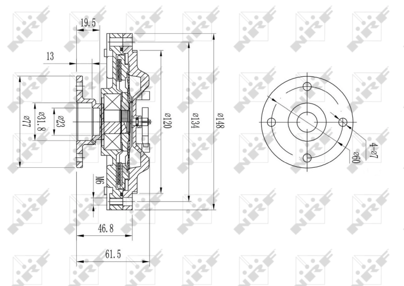 Cupla, ventilator radiator