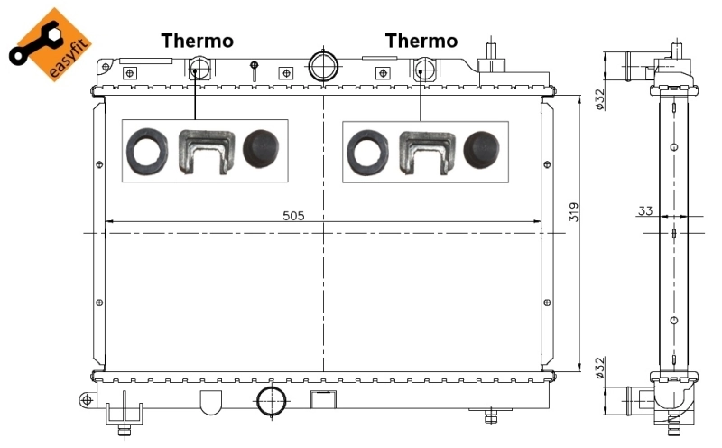 Radiator racire motor