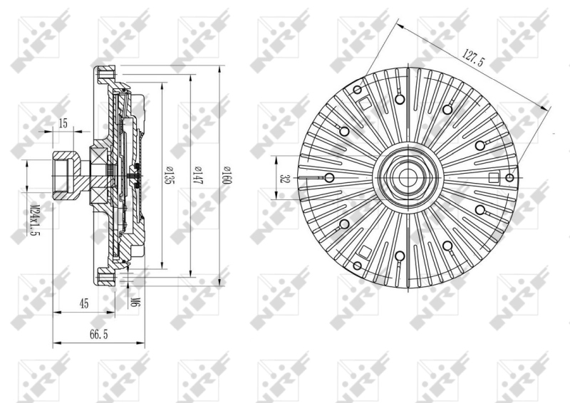 Cupla ventilator radiator