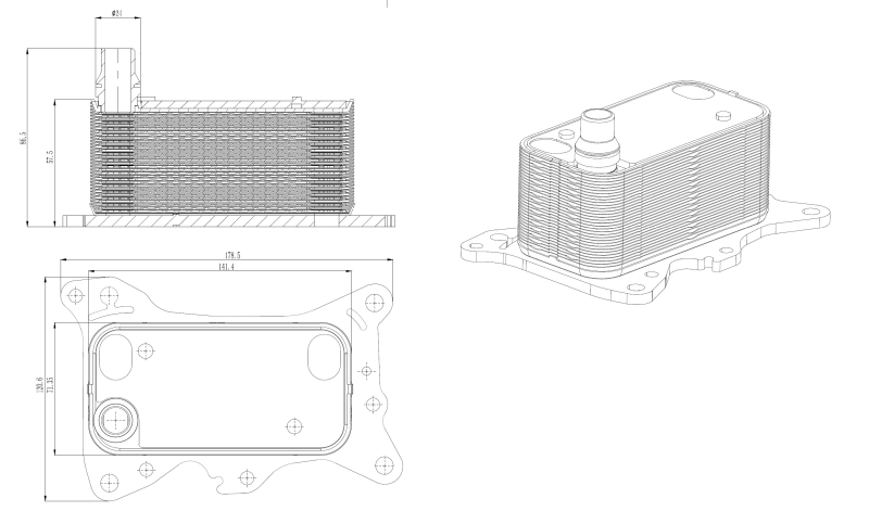Radiator ulei / termoflot