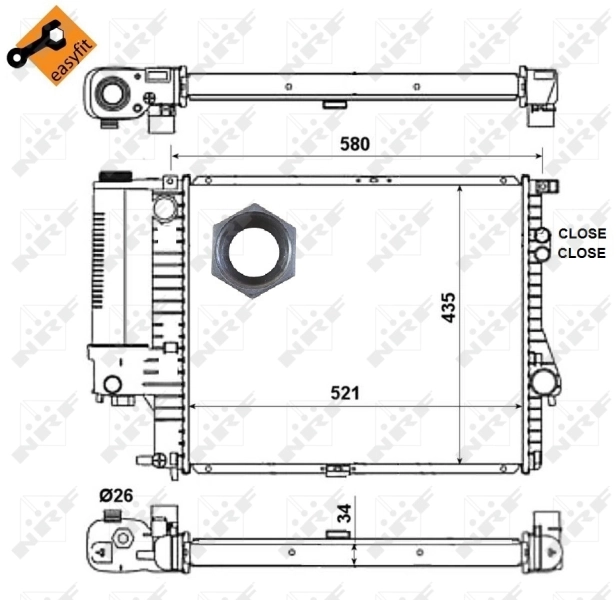 Radiator racire motor
