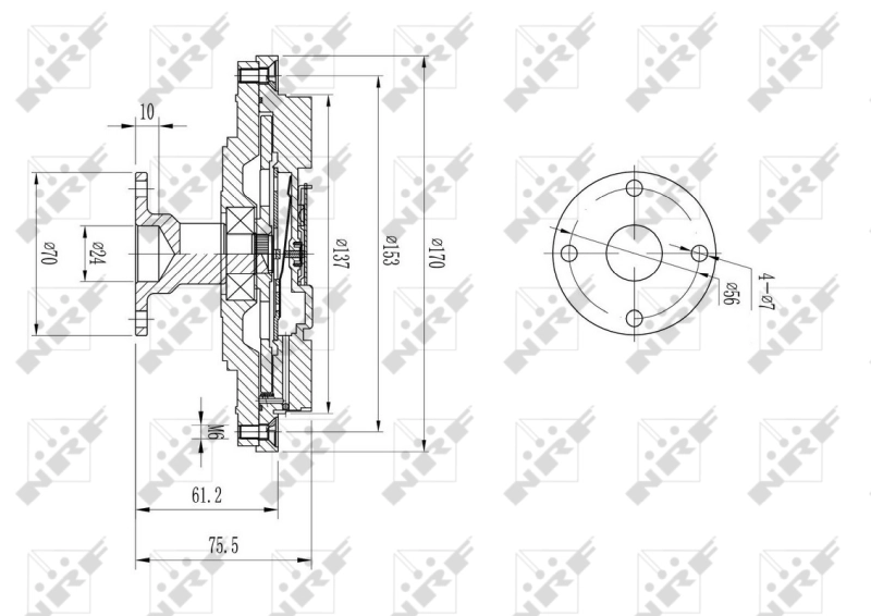 Cupla ventilator radiator