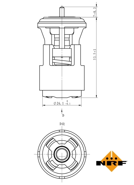 Termostat lichid racire