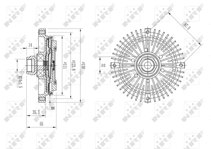 Cupla ventilator radiator