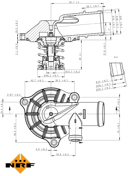 Termostat lichid racire