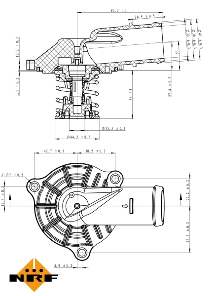 Termostat lichid racire