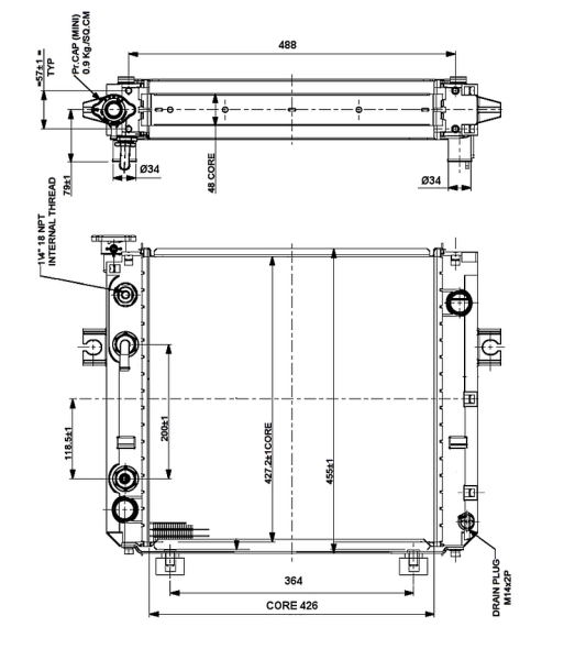 Radiator racire motor