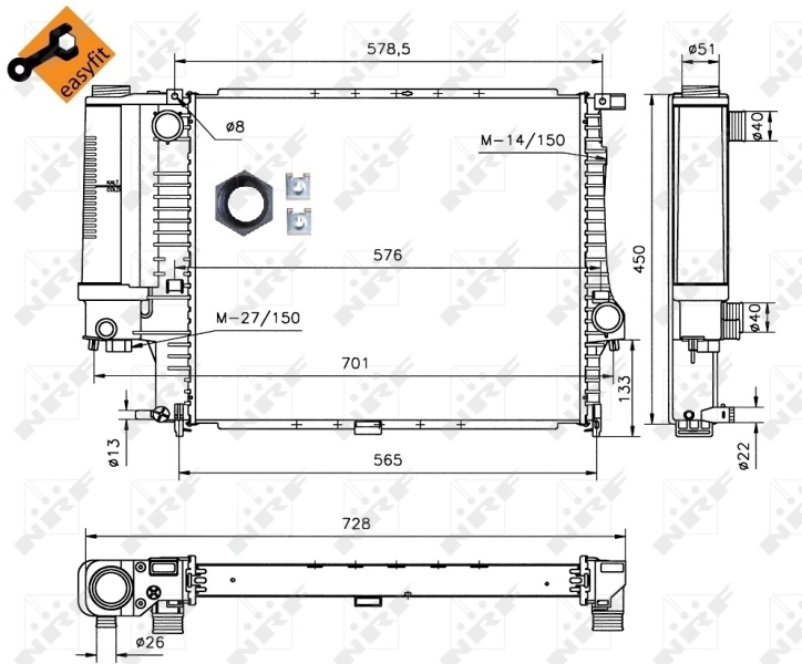 Radiator racire motor