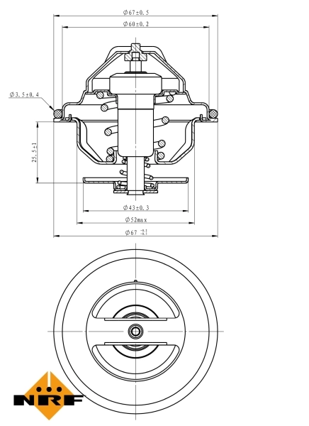 Termostat lichid racire