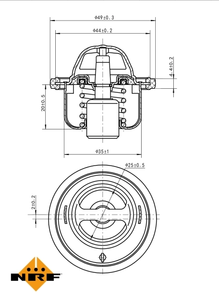 Termostat lichid racire