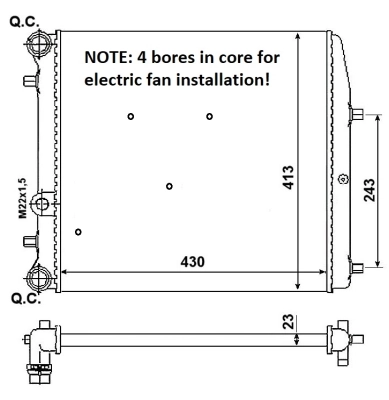 Radiator racire motor