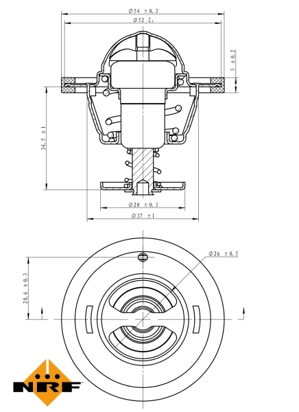 Termostat lichid racire