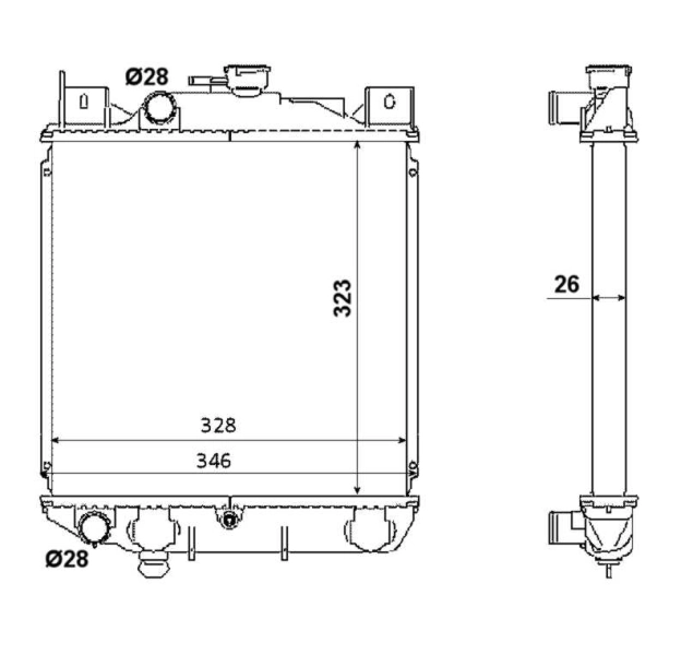 Radiator racire motor