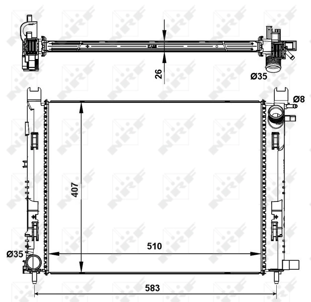 Radiator racire motor