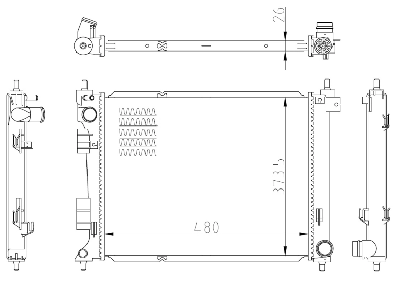 Radiator racire motor