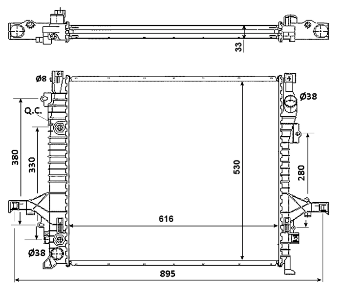 Radiator racire motor