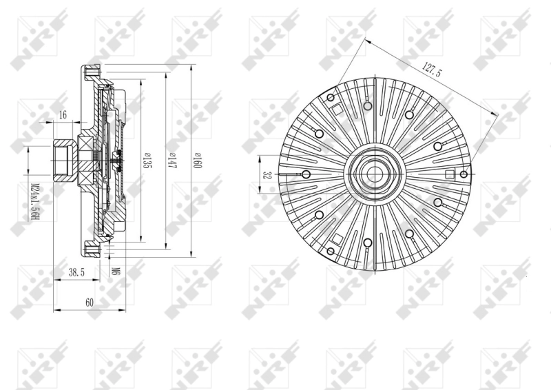 Cupla ventilator radiator