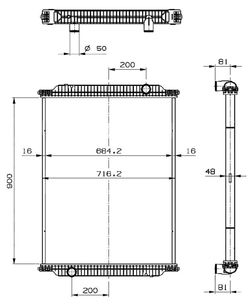 Radiator racire motor