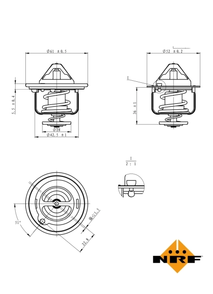 Termostat lichid racire