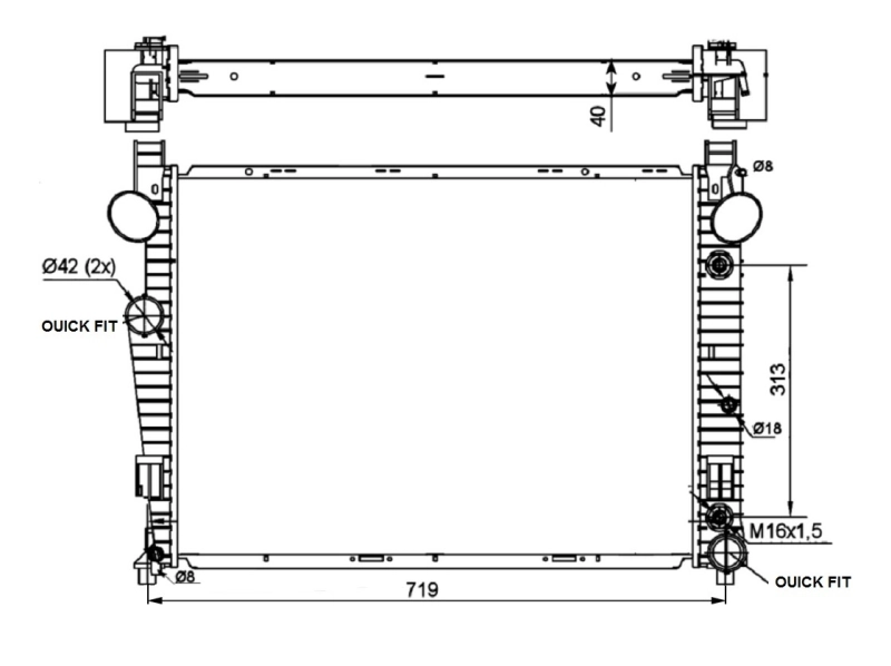 Radiator racire motor
