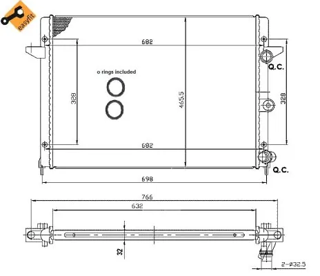 Radiator racire motor