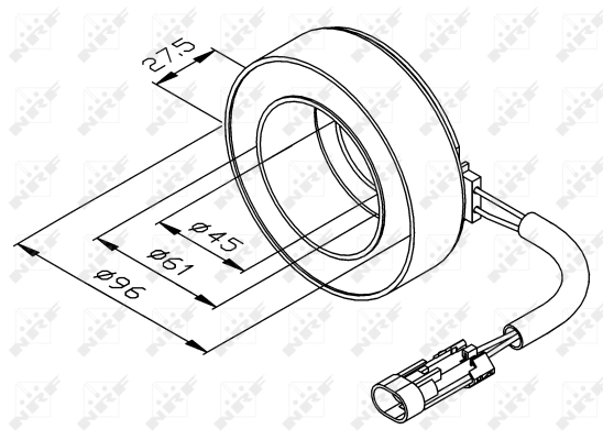 Bobina cuplaj magnetic compresor
