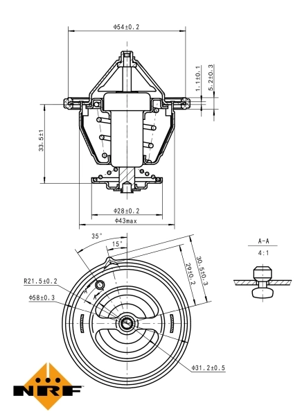 Termostat lichid racire