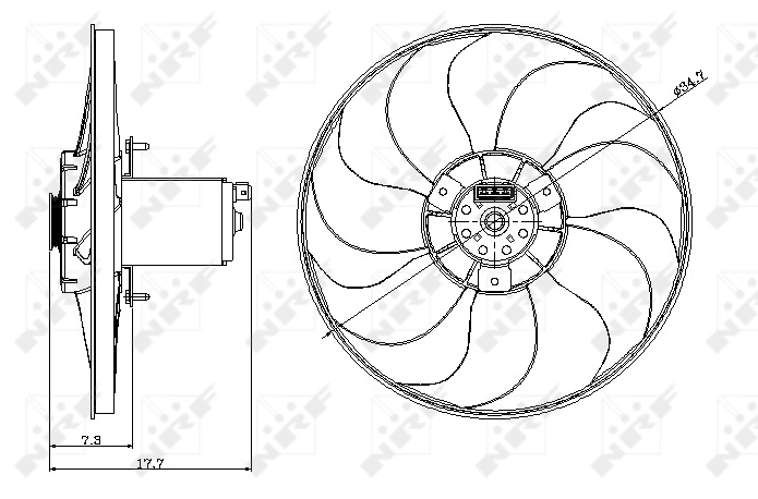 Ventilator radiator racire
