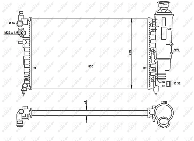 Radiator racire motor