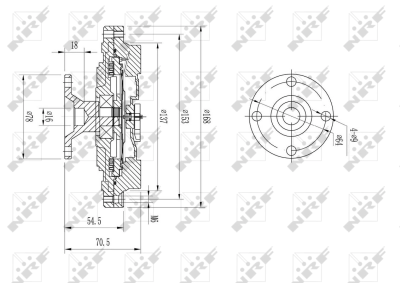 Cupla ventilator radiator