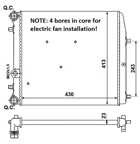 Radiator racire motor
