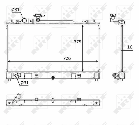 Radiator racire motor