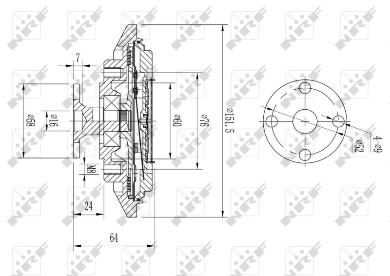 Cupla ventilator radiator
