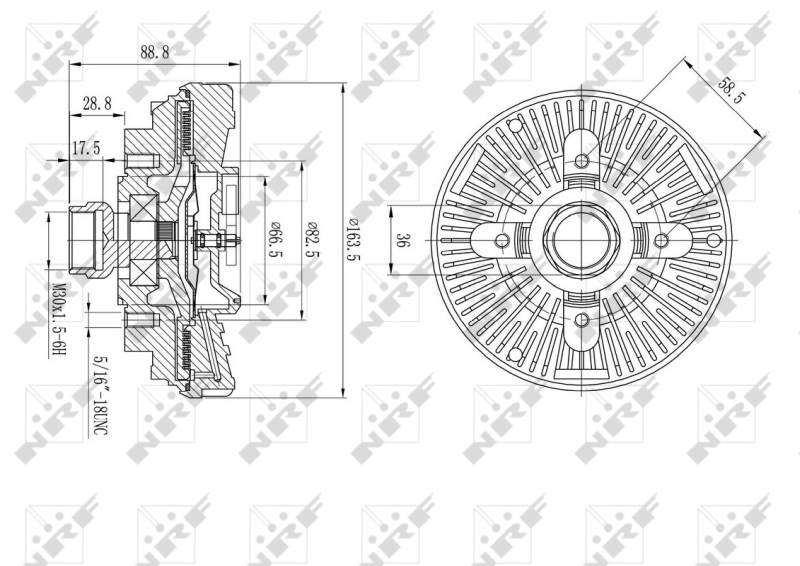 Cupla ventilator radiator