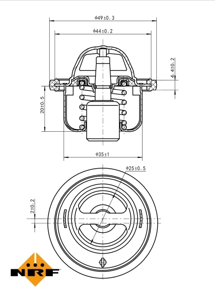 Termostat lichid racire