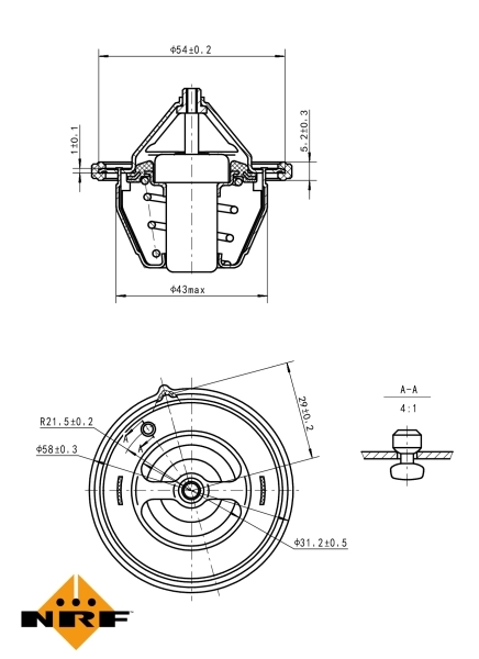 Termostat lichid racire