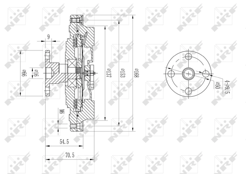 Cupla ventilator radiator