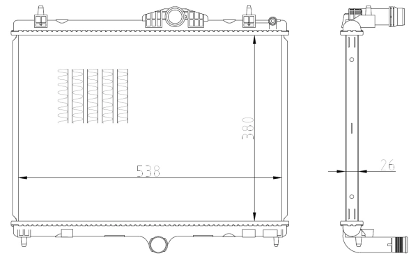 Radiator racire motor