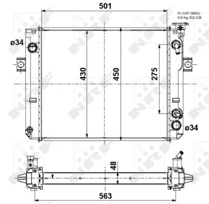 Radiator racire motor