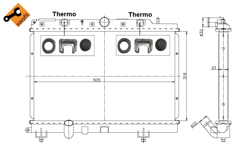 Radiator racire motor