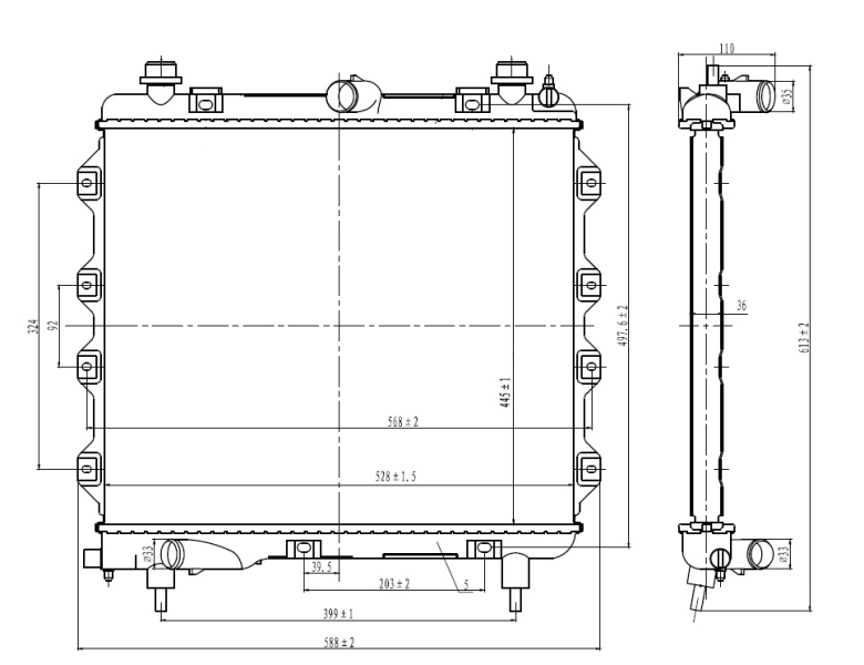 Radiator racire motor